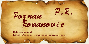 Poznan Romanović vizit kartica